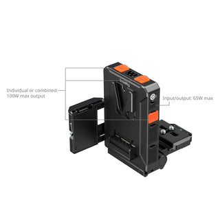 SmallRig 5899 Intelligent Power Management V-Mount Battery Plate Compatible with Arca-Swiss QR Plate 