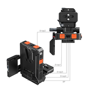 SmallRig 5899 Intelligent Power Management V-Mount Battery Plate Compatible with Arca-Swiss QR Plate 