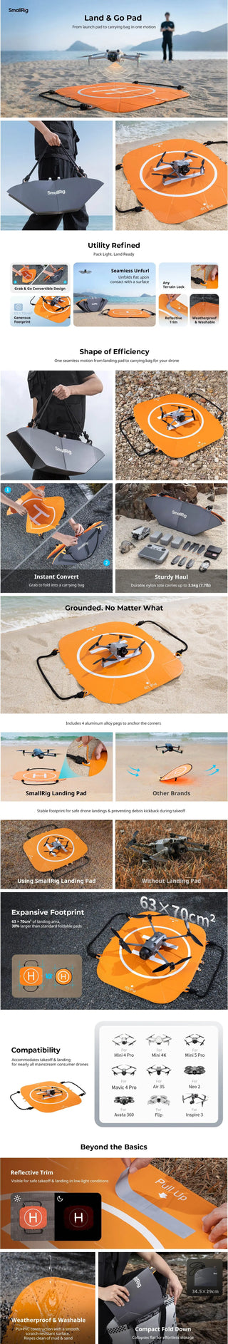 SmallRig 5936 Foldable Landing Pad for Drones 