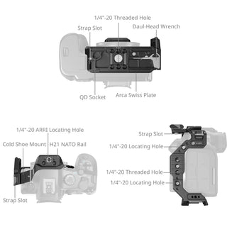 SmallRig 5953 "HawkLock" Quick Release Half Cage for Canon EOS R6 Mark III / R6 Mark II / R5 Mark II 