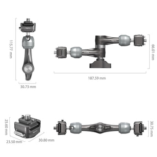 SmallRig 4490 HawkLock H21 Quick Release Rosette Magic  Arm (7")