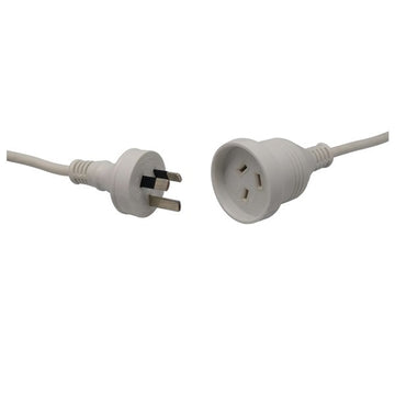 3m White Mains Power Extension Cable