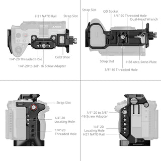 SmallRig 6778 "Hawklock" Handheld Cage Kit for Sony FX5