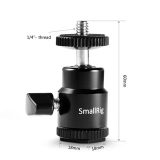 SmallRig 761 Cold Shoe to 1/4" Threaded Adapter (Black)