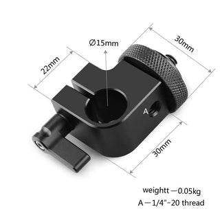 SmallRig 860B Single 15mm Rod Clamp with 1/4"-20 Thumbscrew