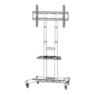 Atdec AD-TVC-75 Mobile AV Cart for TVs and Displays (Max Vesa 800x500, 75kg Payload, 50"-80" Displays)