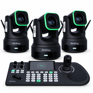 BirdDog X4 Ultra 4K PTZ 3-Camera Kit with KBD PTZ Controller (Black)