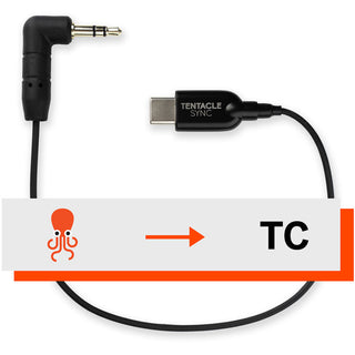 Tentacle Sync Right-Angle 3.5mm TRS to USB-C Timecode Cable (25cm)