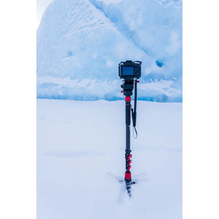 iFootage Cobra 3 C180F-P Carbon Fiber Monopod with Pedal-Release Mini Tripod Base and K5S Fluid Head