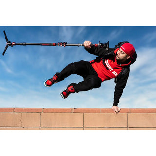 iFootage Cobra 3 C180F-P Carbon Fiber Monopod with Pedal-Release Mini Tripod Base and K5S Fluid Head