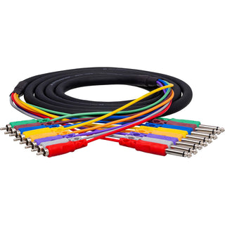 Hosa Eight Channel Audio Recording Snake: RCA to Unbalanced 1/4" - 2m