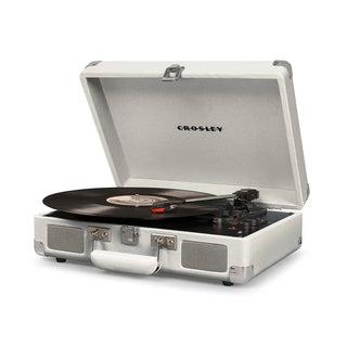 Crosley Cruiser Bluetooth Portable Turntable - White Sands + Bundled Crosley Record Storage Display Stand Crosley
