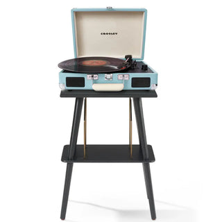 Crosley Cruiser Bluetooth Portable Turntable + Crosley Turntable Stand Bundle - Turquoise Crosley