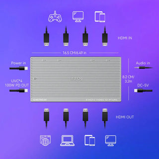 CineTreak CT-4 4K 4-Channel HDMI to USB Capture Device