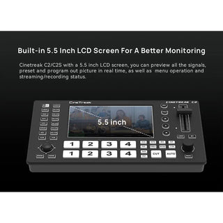 CineTreak Cinelive C2S SDI and HDMI Video Switcher with Built-In 5.5" LCD Screen