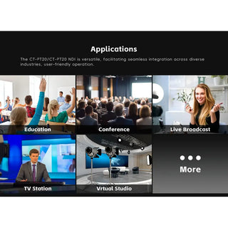 CineTreak CT-PT20 NDI PTZ Camera with 20x Optical Zoom