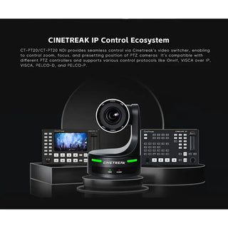 CineTreak CT-PT20 NDI PTZ Camera with 20x Optical Zoom