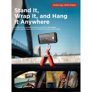 JOBY PZ01 Podzilla Suction Tripod with MagSafe Mount (Red)