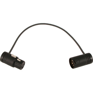 Rockn Low-Profile 3-Pin XLR Female to 3-Pin XLR Male Adjustable-Angle Cable (25cm)