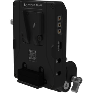 Kondor Blue Pro Battery Plate with Swivelling Rod Block (V-Mount, Raven Black)