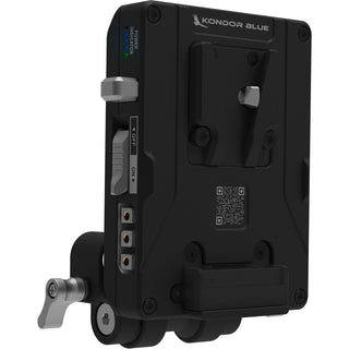 Kondor Blue Pro Battery Plate with Swivelling Rod Block (V-Mount, Raven Black)