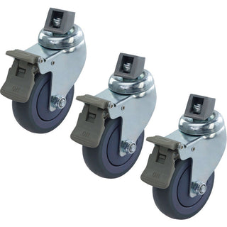 Kupo KC-100 100mm Locking Castor Wheels for various Light Stands (3 pcs) M10 Thread
