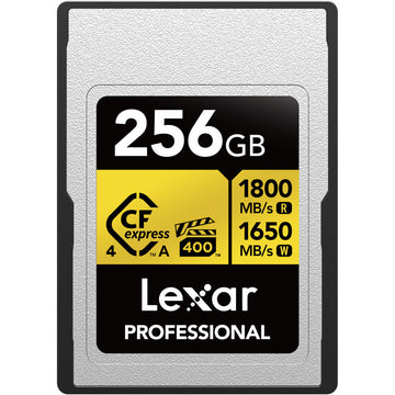 Lexar 256GB Professional GOLD CFexpress 4.0 Type A Memory Card