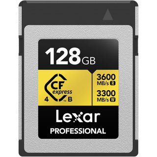 Lexar 128GB Professional GOLD CFexpress 4.0 Type B Memory Card