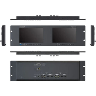 Lilliput Dual 7" Rackmount Monitors with 12G-SDI & HDMI 2.0 (3 RU)
