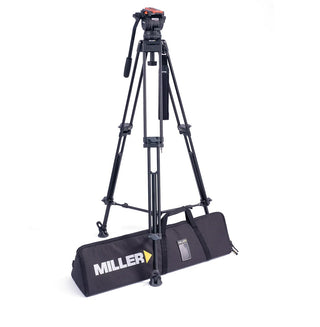 Miller Versa 4128 CXV10 Head, Toggle 2-Stage Tripod, Mid-Level Spreader, Rubber Feet & Soft Case Kit