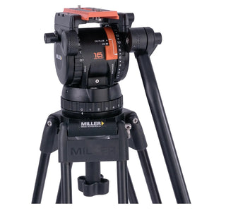 Miller Versa 4128 CXV10 Head, Toggle 2-Stage Tripod, Mid-Level Spreader, Rubber Feet & Soft Case Kit