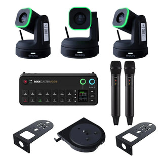 Hassle-Free Livestreaming/Conferencing Multicam PTZ Camera and Microphone Bundle