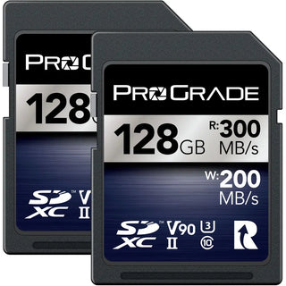 ProGrade Digital 128GB UHS-II V90 SDXC Iridium Memory Card (2-Pack)