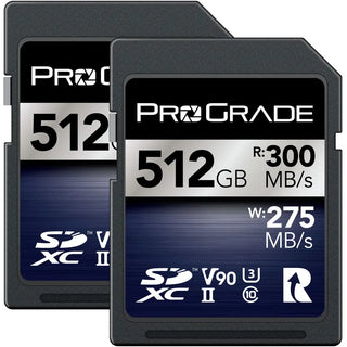 ProGrade Digital 512GB UHS-II V90 SDXC Iridium Memory Card (2-Pack)