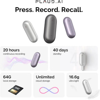 PLAUD AI NotePin (Sunset Purple)