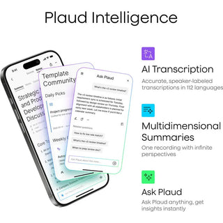 PLAUD AI Plaud Note Pro AI-Powered Transcriber (Silver)