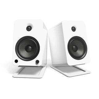 Kanto S6W Angled Desktop Speaker Stands for Large Speakers - Pair, White Kanto