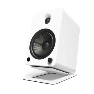 Kanto S6W Angled Desktop Speaker Stands for Large Speakers - Pair, White Kanto