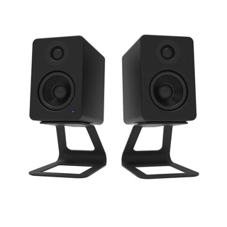 Kanto SE2 Elevated Desktop Speaker Stands for Small Speakers - Pair, Black Kanto