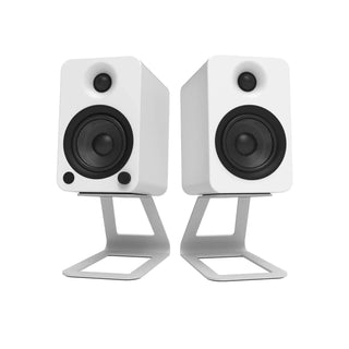 Kanto SE4W Elevated Desktop Speaker Stands for Midsize Speakers - Pair, White Kanto