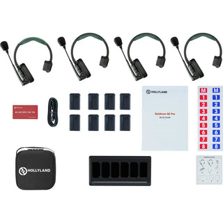 Hollyland Solidcom SE Pro 4S 4-Person Full-Duplex Single-Ear Headset Intercom System
