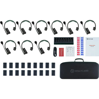 Hollyland Solidcom SE Pro 9S 9-Person Full-Duplex Single-Ear Headset Intercom System