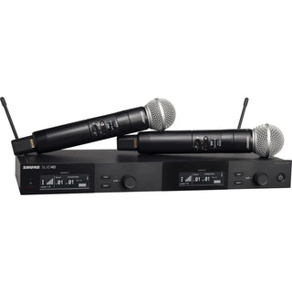 Shure SLXD24D/SM58 Dual-Channel Digital Wireless Handheld Microphone System with SM58 Capsules (520 to 564 MHz)