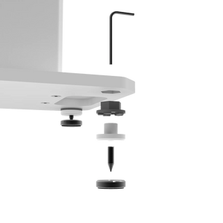 Kanto SX26W 26" Tall Fillable Speaker Stands with Isolation Feet - Pair, White Kanto