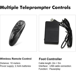 Desview T15 Teleprompter Set with 15" Self-Reversing Monitor