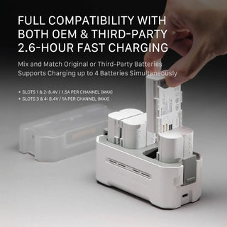 Tilta Portable Charging Station for LP-E6 Batteries (Off White)