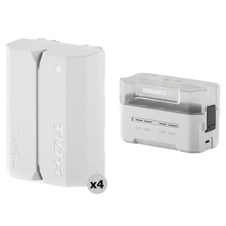 Tilta NP-FZ100 Kit with 4 Batteries and 4-Bay USB Charger (Off White)