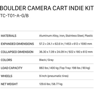 Tilta Boulder Camera Cart Indie Kit