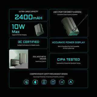 Tilta LP-E6P USB-C Battery (2400mAh, Green)