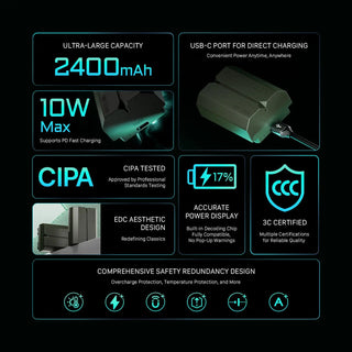Tilta NP-FZ100 USB-C Battery (2400mAh, Off White)